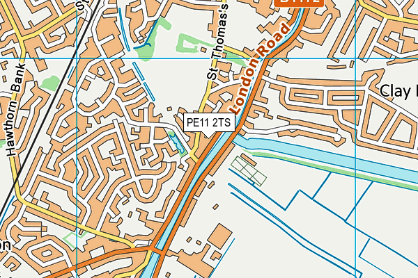 PE11 2TS map - OS VectorMap District (Ordnance Survey)