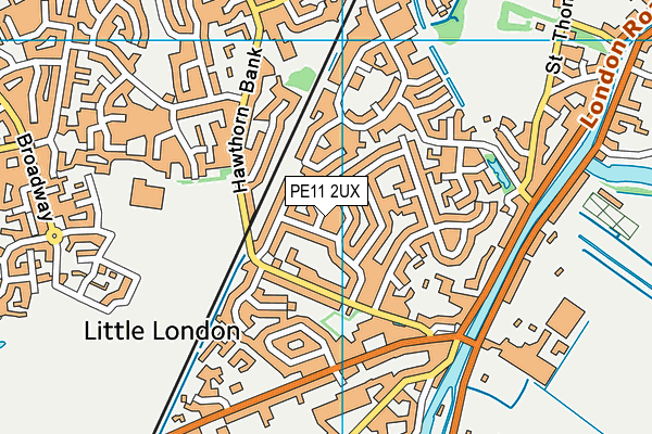 PE11 2UX map - OS VectorMap District (Ordnance Survey)