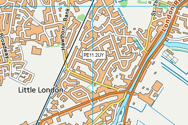 PE11 2UY map - OS VectorMap District (Ordnance Survey)