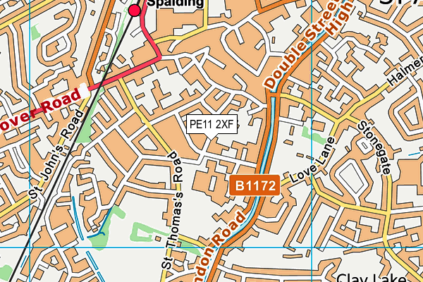 PE11 2XF map - OS VectorMap District (Ordnance Survey)