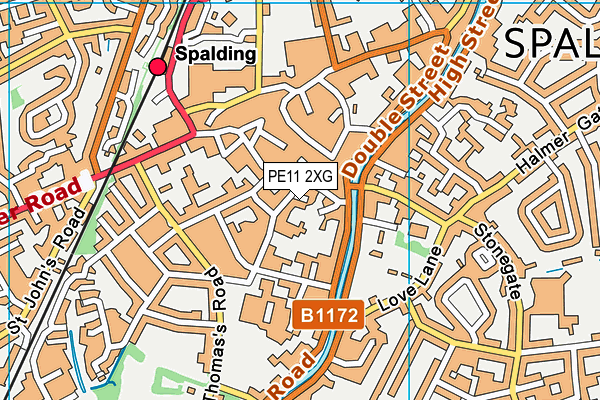 PE11 2XG map - OS VectorMap District (Ordnance Survey)