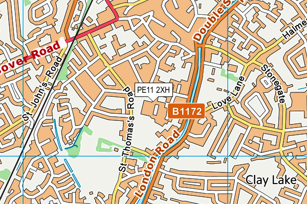 PE11 2XH map - OS VectorMap District (Ordnance Survey)