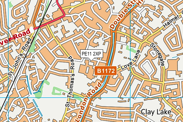 PE11 2XP map - OS VectorMap District (Ordnance Survey)