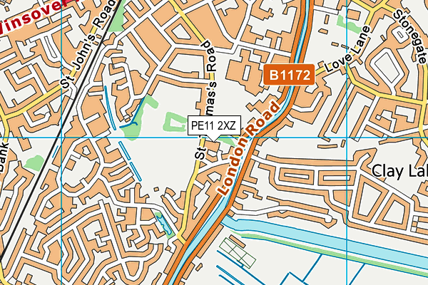 PE11 2XZ map - OS VectorMap District (Ordnance Survey)