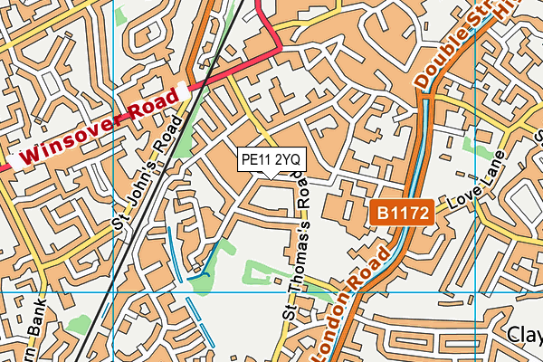 PE11 2YQ map - OS VectorMap District (Ordnance Survey)