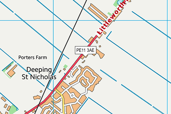 PE11 3AE map - OS VectorMap District (Ordnance Survey)