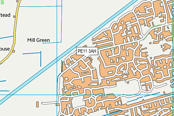 PE11 3AH map - OS VectorMap District (Ordnance Survey)