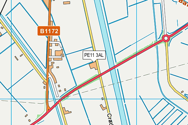 PE11 3AL map - OS VectorMap District (Ordnance Survey)