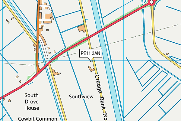 PE11 3AN map - OS VectorMap District (Ordnance Survey)