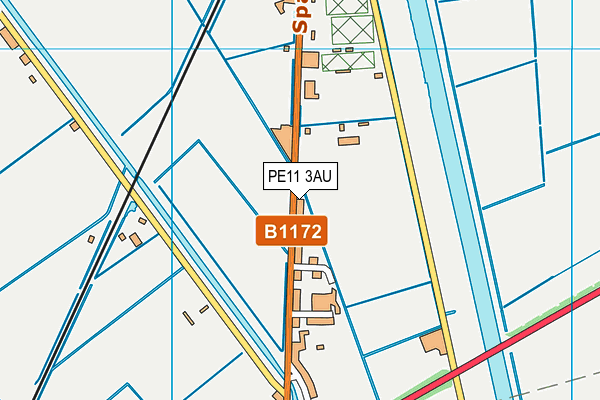 PE11 3AU map - OS VectorMap District (Ordnance Survey)