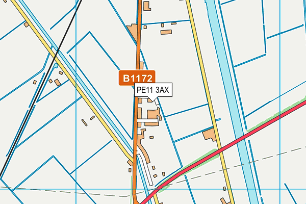 PE11 3AX map - OS VectorMap District (Ordnance Survey)