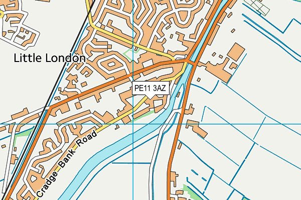 PE11 3AZ map - OS VectorMap District (Ordnance Survey)
