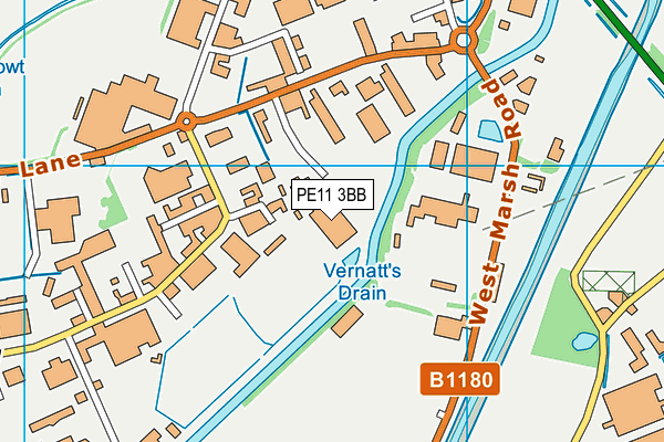 PE11 3BB map - OS VectorMap District (Ordnance Survey)