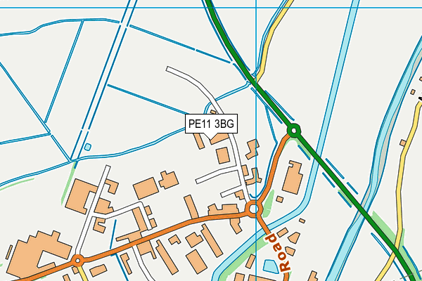 PE11 3BG map - OS VectorMap District (Ordnance Survey)
