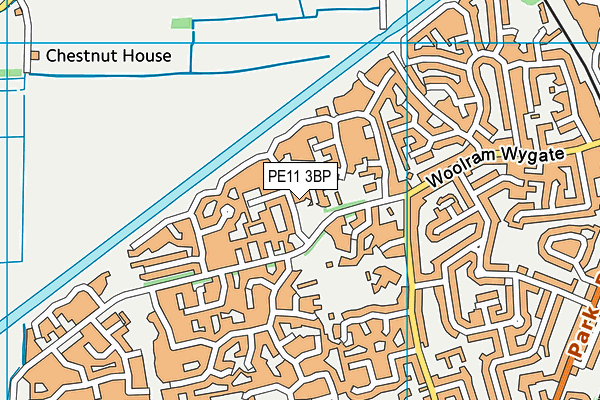 PE11 3BP map - OS VectorMap District (Ordnance Survey)