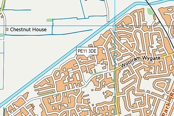 PE11 3DE map - OS VectorMap District (Ordnance Survey)