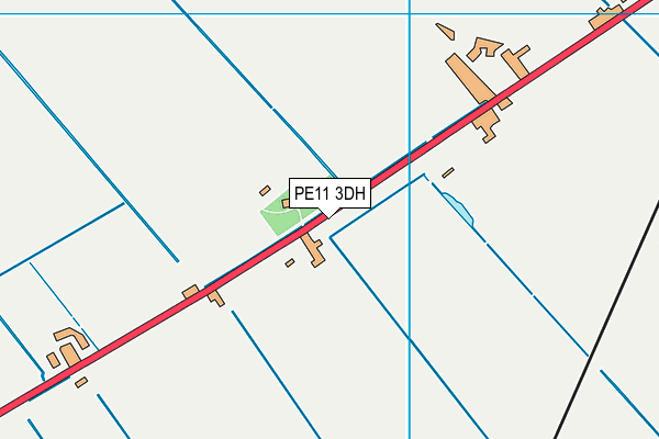 PE11 3DH map - OS VectorMap District (Ordnance Survey)