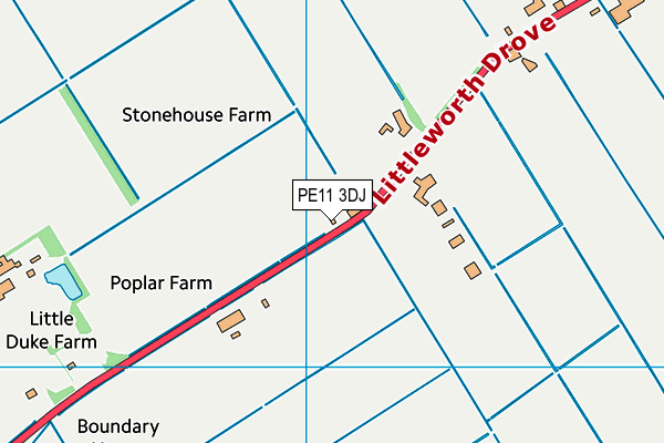 PE11 3DJ map - OS VectorMap District (Ordnance Survey)