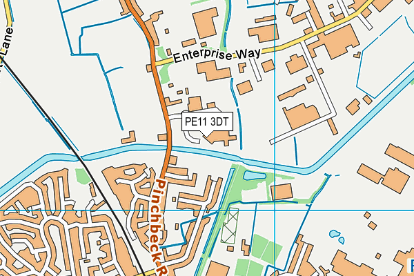 PE11 3DT map - OS VectorMap District (Ordnance Survey)