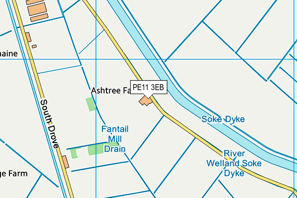 PE11 3EB map - OS VectorMap District (Ordnance Survey)