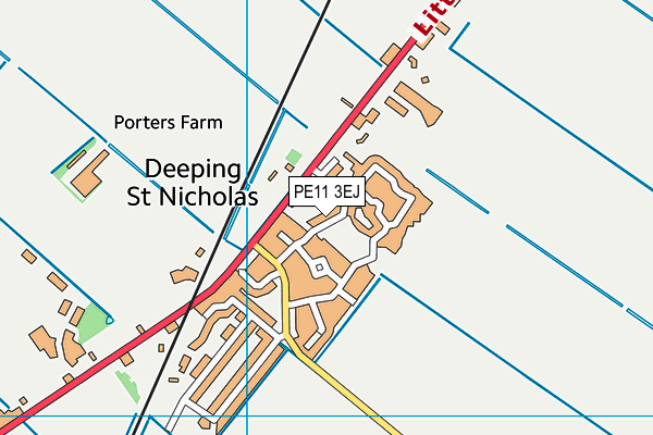 PE11 3EJ map - OS VectorMap District (Ordnance Survey)