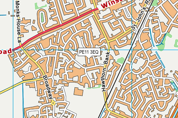 PE11 3EQ map - OS VectorMap District (Ordnance Survey)
