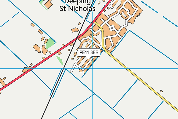 PE11 3ER map - OS VectorMap District (Ordnance Survey)