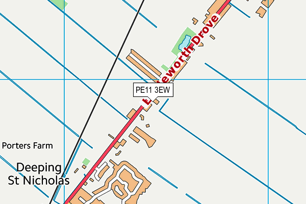 PE11 3EW map - OS VectorMap District (Ordnance Survey)