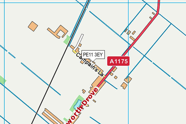 PE11 3EY map - OS VectorMap District (Ordnance Survey)