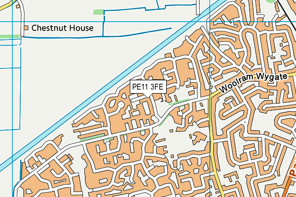 PE11 3FE map - OS VectorMap District (Ordnance Survey)