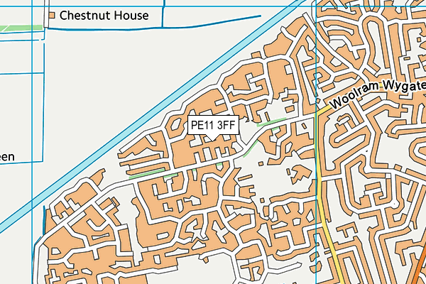 PE11 3FF map - OS VectorMap District (Ordnance Survey)