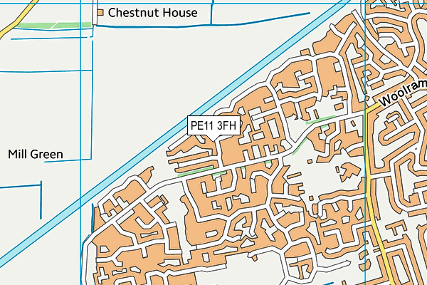 PE11 3FH map - OS VectorMap District (Ordnance Survey)