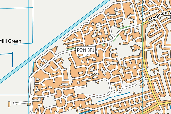 PE11 3FJ map - OS VectorMap District (Ordnance Survey)