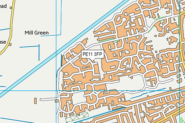 PE11 3FP map - OS VectorMap District (Ordnance Survey)