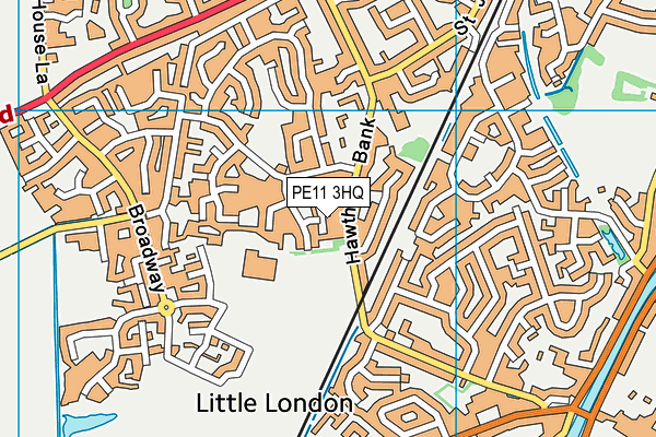 PE11 3HQ map - OS VectorMap District (Ordnance Survey)