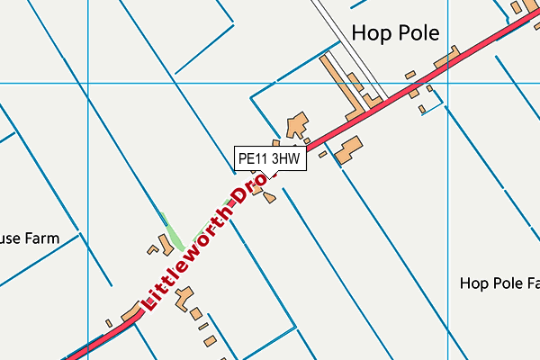 PE11 3HW map - OS VectorMap District (Ordnance Survey)