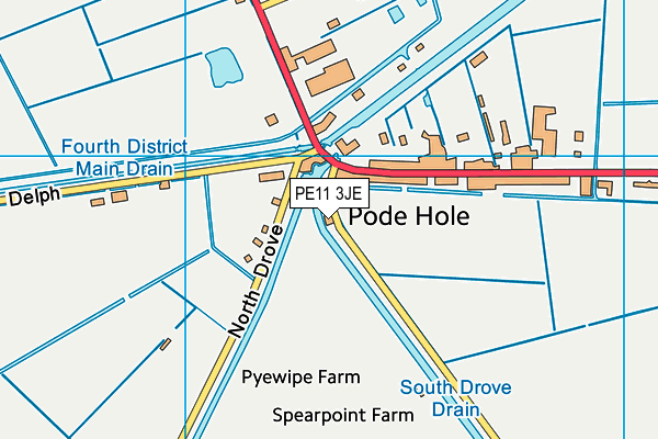 PE11 3JE map - OS VectorMap District (Ordnance Survey)