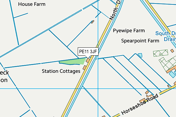 PE11 3JF map - OS VectorMap District (Ordnance Survey)