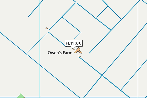 PE11 3JX map - OS VectorMap District (Ordnance Survey)