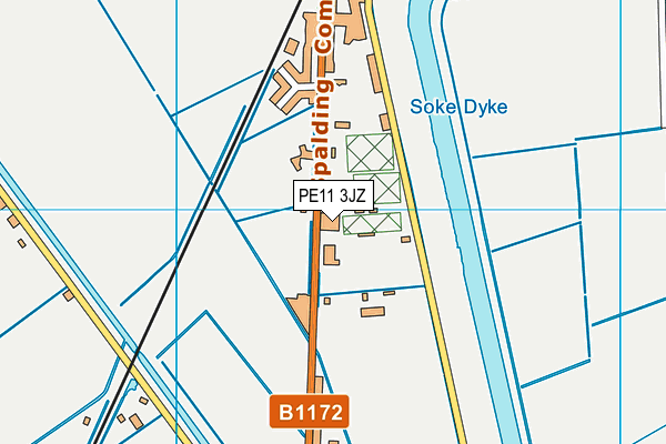 PE11 3JZ map - OS VectorMap District (Ordnance Survey)