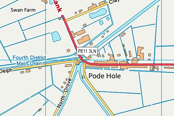 PE11 3LN map - OS VectorMap District (Ordnance Survey)