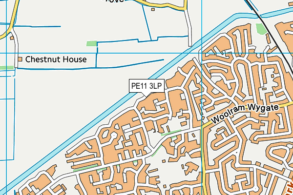 PE11 3LP map - OS VectorMap District (Ordnance Survey)