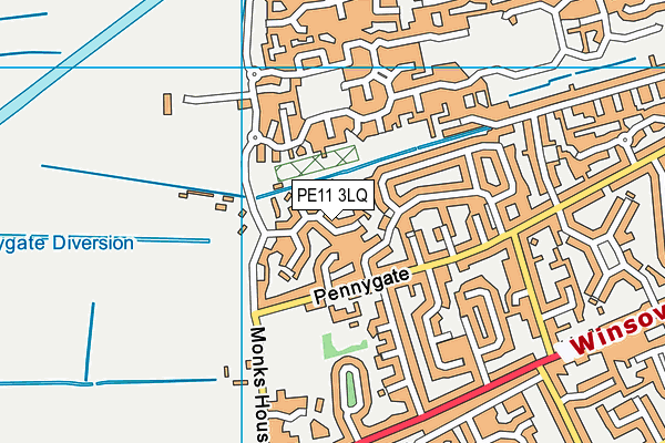 PE11 3LQ map - OS VectorMap District (Ordnance Survey)