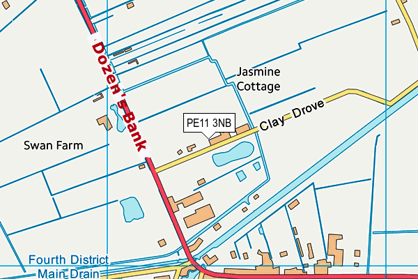 PE11 3NB map - OS VectorMap District (Ordnance Survey)