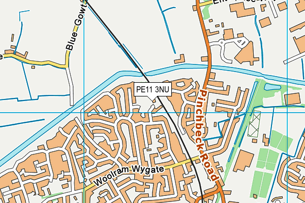 PE11 3NU map - OS VectorMap District (Ordnance Survey)