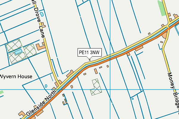 PE11 3NW map - OS VectorMap District (Ordnance Survey)