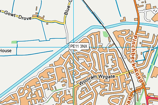PE11 3NX map - OS VectorMap District (Ordnance Survey)