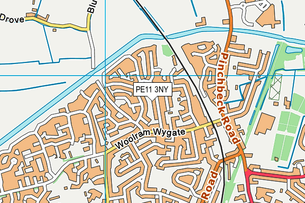 PE11 3NY map - OS VectorMap District (Ordnance Survey)