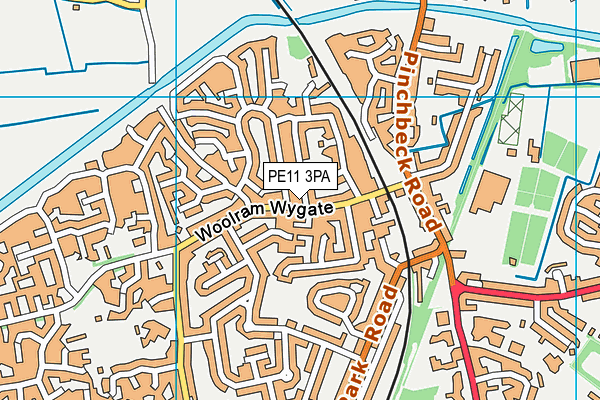 PE11 3PA map - OS VectorMap District (Ordnance Survey)