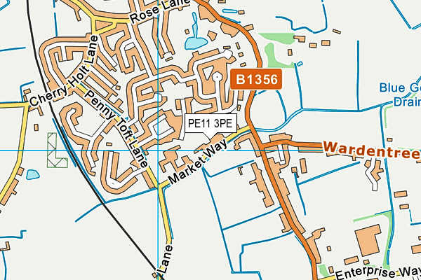 PE11 3PE map - OS VectorMap District (Ordnance Survey)